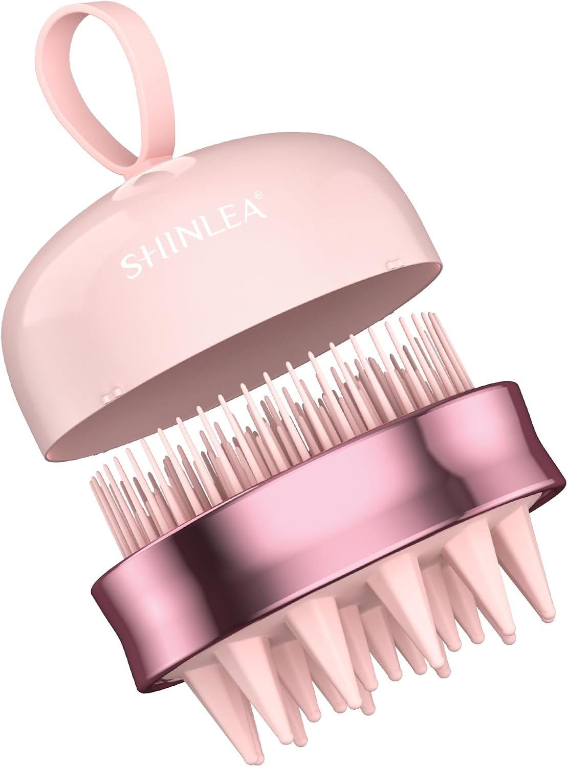 SHINLEA Exfoliante y Masajeador de Cuero Cabelludo – Cepillo de Silicona 2 en 1 para Uso en Seco y Mojado