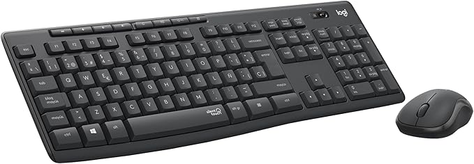 Logitech MK295 Silent Combinación de Teclado y Ratón Inalámbricos con SilentTouch