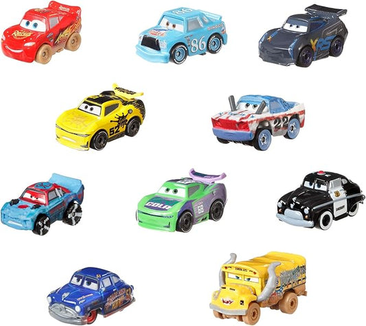 Disney Pixar Cars Mini Racers Pack 10 unidades