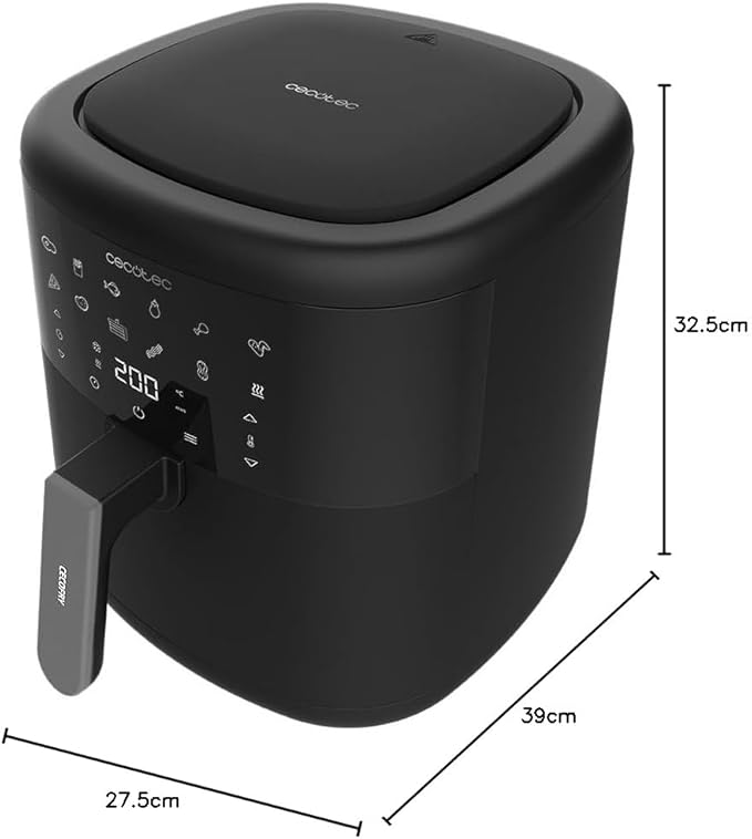 Cecotec Freidora sin Aceite Cecofry Bombastik 6000 - 6L, 1700W, Control Táctil