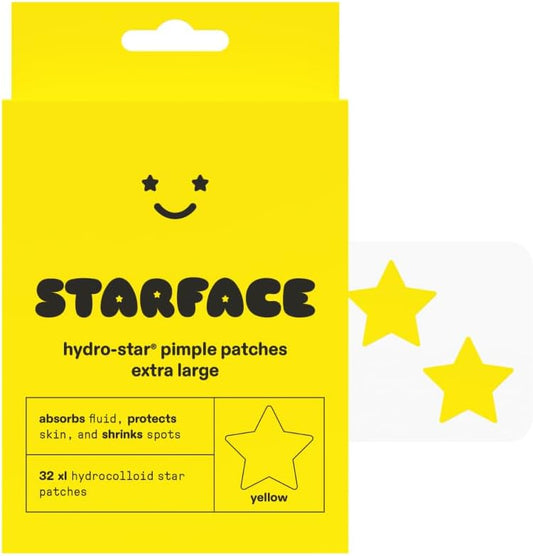 Starface XL Big Star – Parches Hidrocoloides para Espinillas en Forma de Estrella (32 uds)