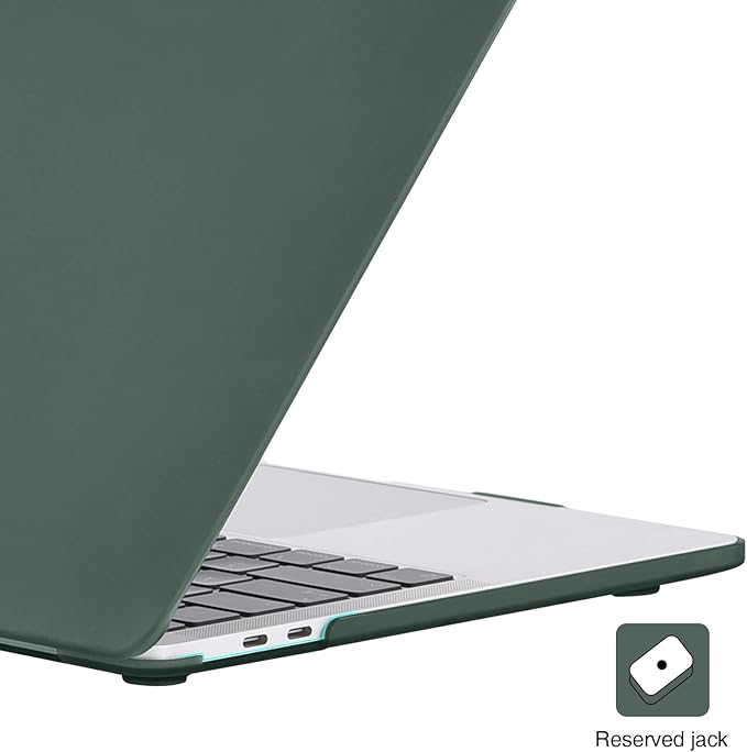 EooCoo Funda para MacBook Air 13" M1 - Carcasa Dura Mate, Verde Noche