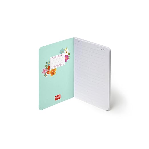 Legami Cuaderno de Rayas Small A6 - Tema Flowers, 80 Páginas