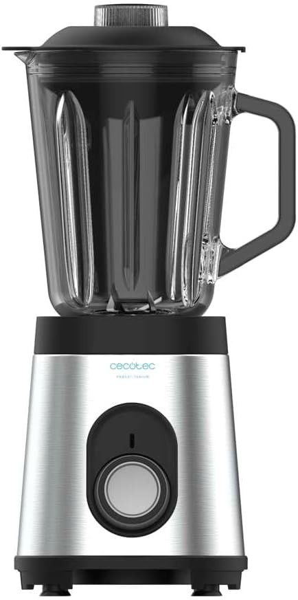 Cecotec Batidora de Vaso Power Black Titanium 1800MAX - 1800W, 1.5L, Inox