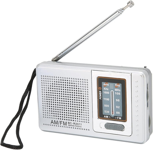 VBESTLIFE Radio de Bolsillo – AM/FM Portátil a pilas con Altavoz Integrado para Viajes y Emergencias