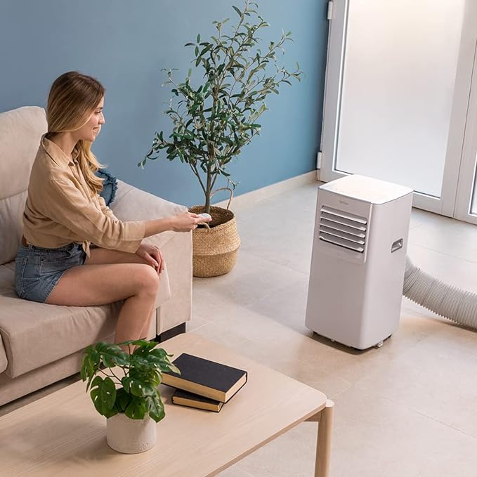 Cecotec Aire Acondicionado Portátil ForceClima 7100 Soundless - 7000 BTU, con Mando a Distancia