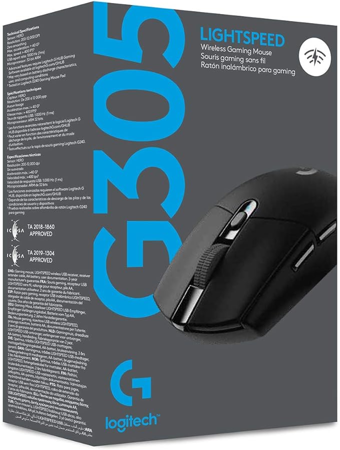 Logitech G305 LIGHTSPEED - Ratón Gaming Inalámbrico - Negro