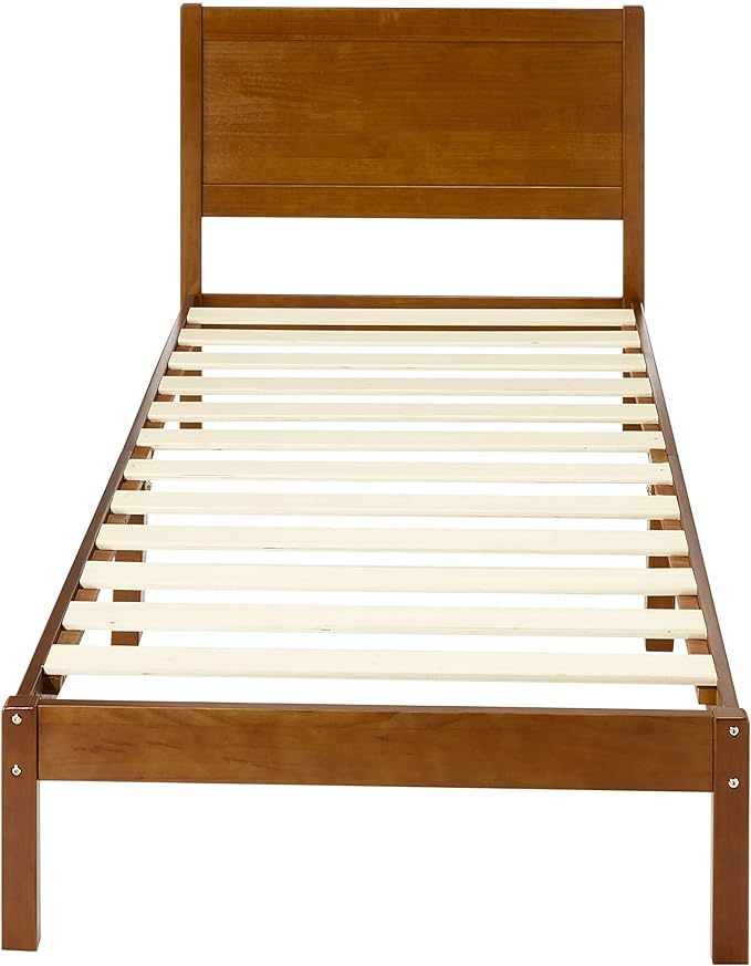 Estructura de Cama Individual en Madera Maciza - Estilo Clásico