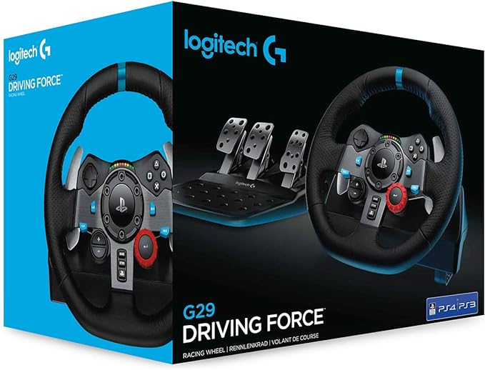 Logitech G29 Driving Force - Volante de Carreras y Pedales - Negro