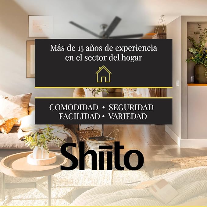 Pack SHIITO Emily - 6 Sillas de Comedor y Salón Tapizadas, Negro