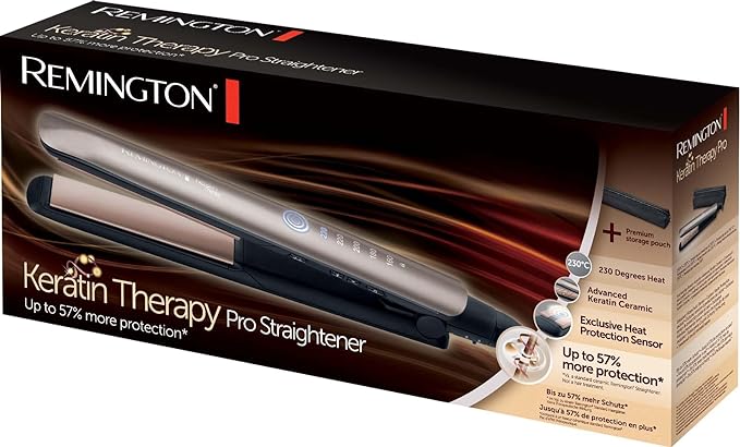 Plancha de Pelo Remington Keratin Therapy Pro con Queratina y Aceite de Almendras