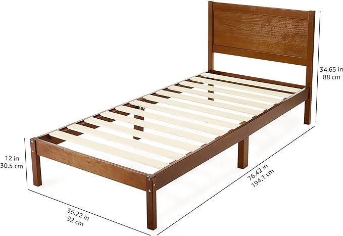 Estructura de Cama Individual en Madera Maciza - Estilo Clásico