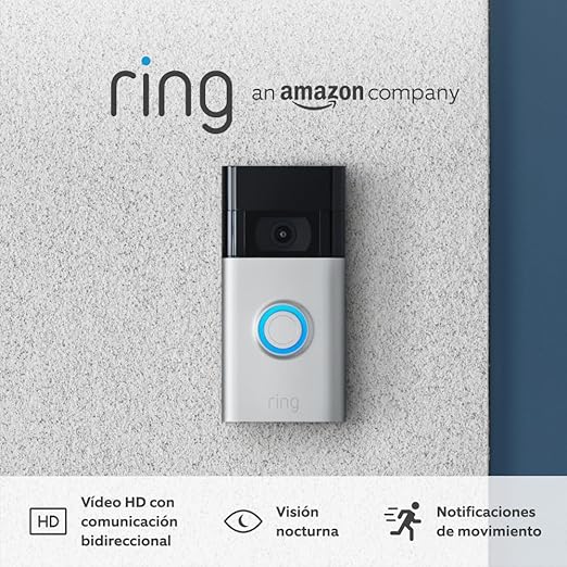 Ring Video Doorbell 2ª Gen - Videotimbre Inalámbrico Exterior Impermeable