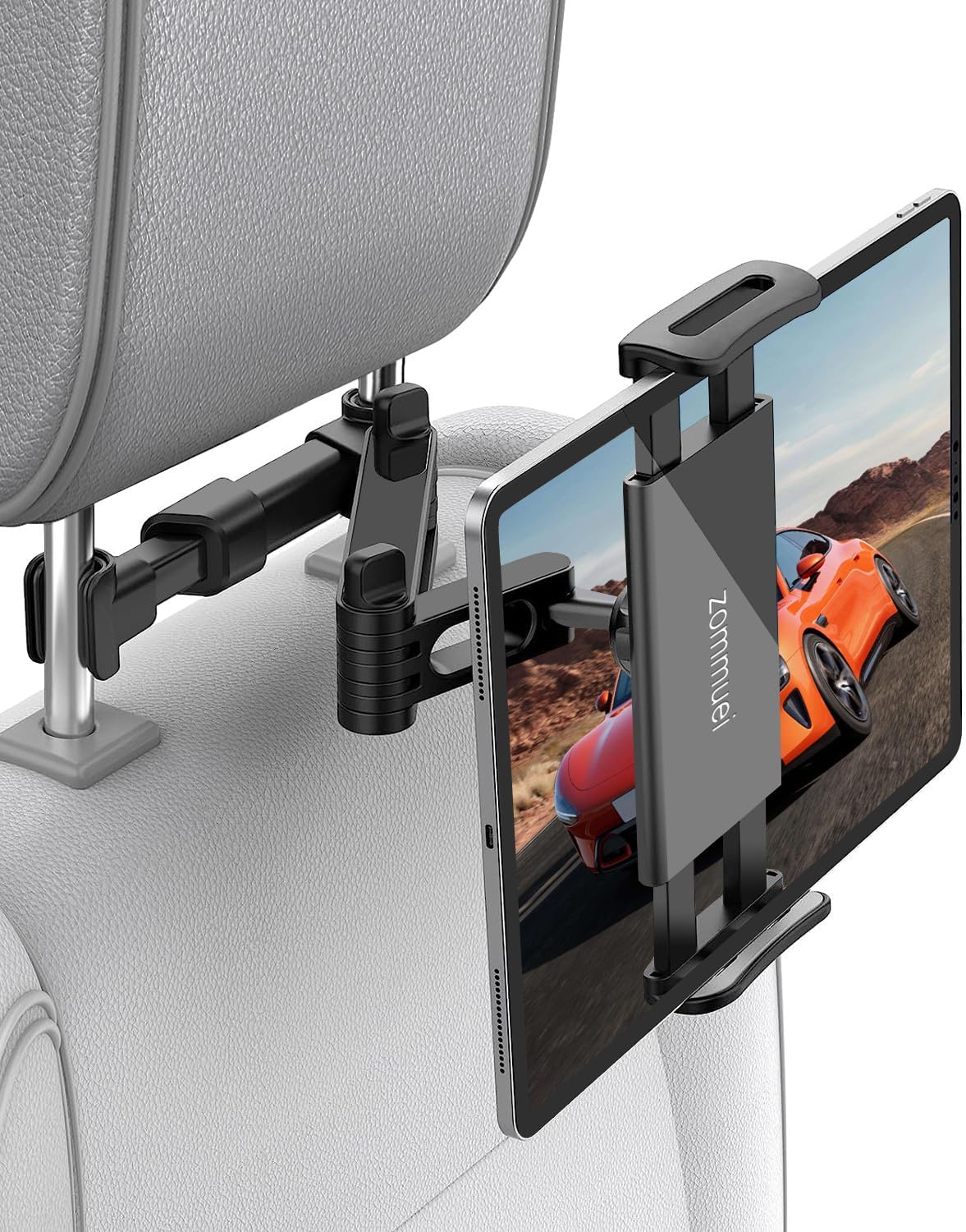 Zommuei Soporte Tablet Coche – Reposacabezas Giratorio 360° y Extensible para Tablets de 4.4" a 14"