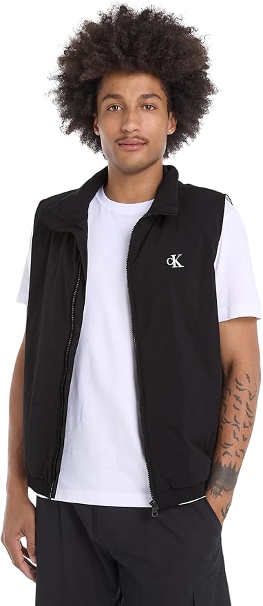 Calvin Klein Chaleco Hombre – Lightweight Vest con Acabado Arrugado