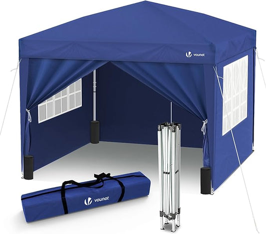 Carpa Plegable Gazebo 3x3m con Paredes Laterales - Azul