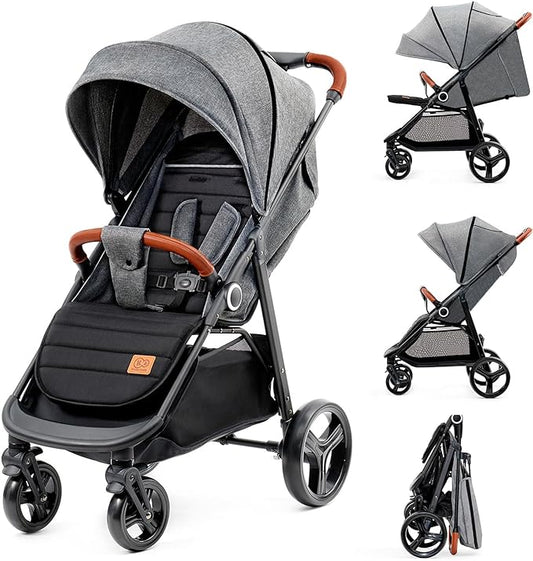 Kinderkraft GRANDE PLUS Silla de Paseo Ligera para bebés - Gris