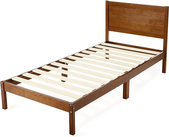 Estructura de Cama Individual en Madera Maciza - Estilo Clásico