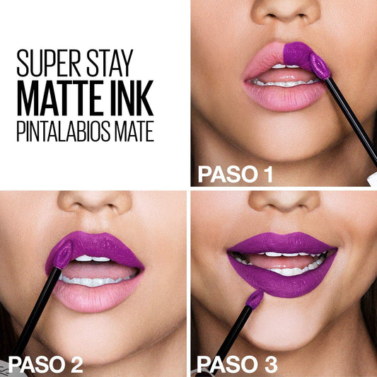 Maybelline SuperStay Matte Ink – Pintalabios Mate Larga Duración, Tono 140 Soloist (Marrón Nude Oscuro)