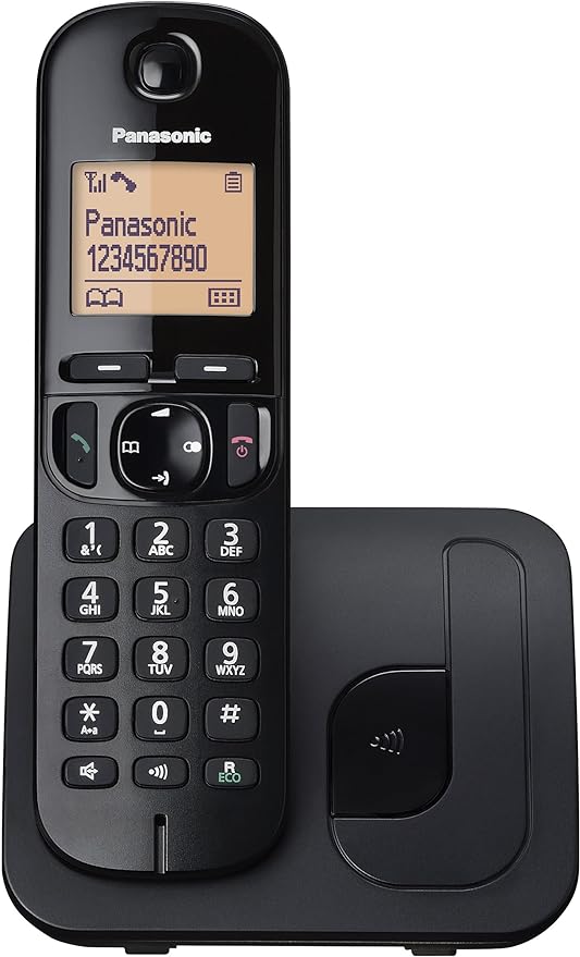 Panasonic KX-TGC210SPB Teléfono Inalámbrico Digital con Altavoz Manos Libres - Negro