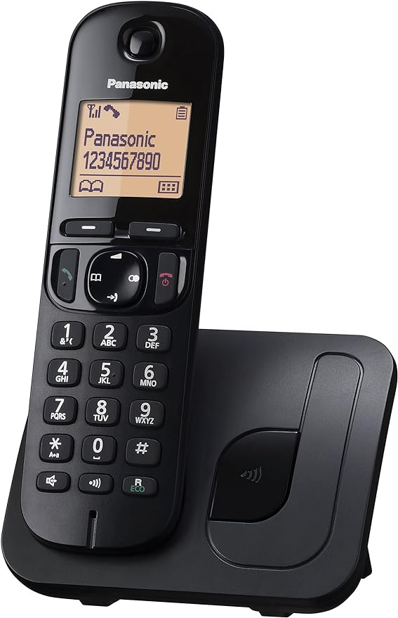 Panasonic KX-TGC210SPB Teléfono Inalámbrico Digital con Altavoz Manos Libres - Negro