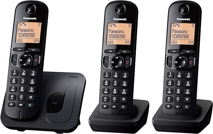 Panasonic KX-TGC210SPB Teléfono Inalámbrico Digital con Altavoz Manos Libres - Negro