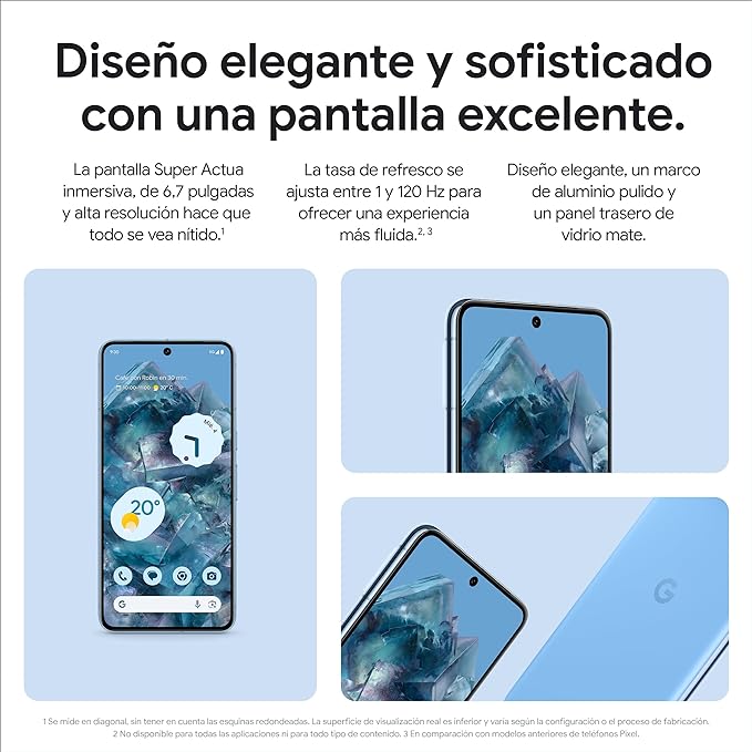 Google Pixel 8 Pro: Smartphone Android Libre, 128GB, Obsidiana