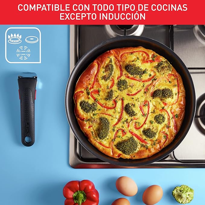 Tefal Ingenio Easy On - Juego de 3 Sartenes Antiadherentes con Mango Extraíble