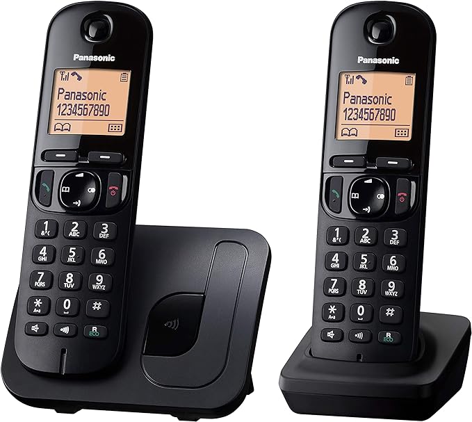 Panasonic KX-TGC210SPB Teléfono Inalámbrico Digital con Altavoz Manos Libres - Negro