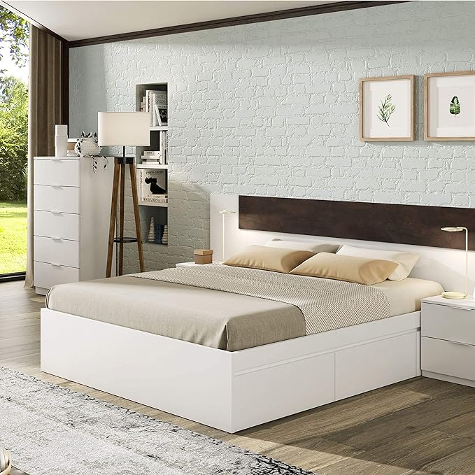 Habitdesign Alaya - Cómoda Sinfonier de 5 Cajones en Blanco Artik