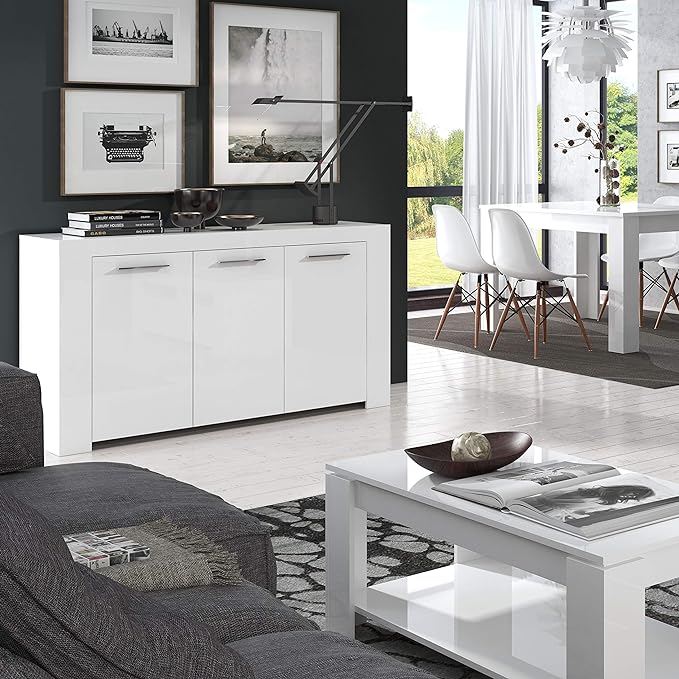 Aparador Moderno Ambit de Habitdesign en Blanco Artik - 144x42x80 cm