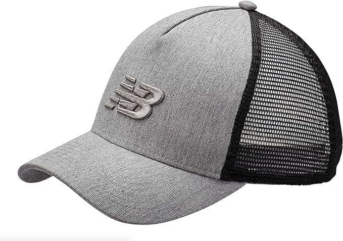 Gorra de béisbol New Balance Essential Trucker Mesh para hombres y mujeres, gorra de malla ajustable