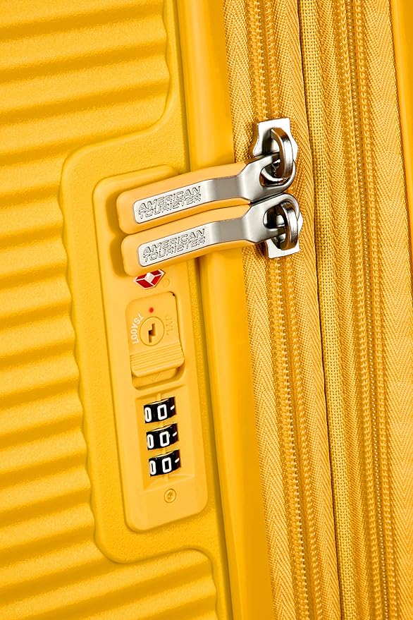 Maleta American Tourister Soundbox Spinner, Amarillo