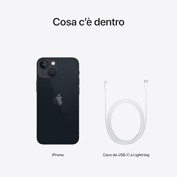 Apple iPhone 13 Mini, 128GB, Negro Noche - (Reacondicionado)