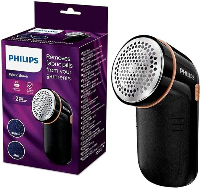 Philips GC026/80 Quitapelusas, Negro Y Dorado