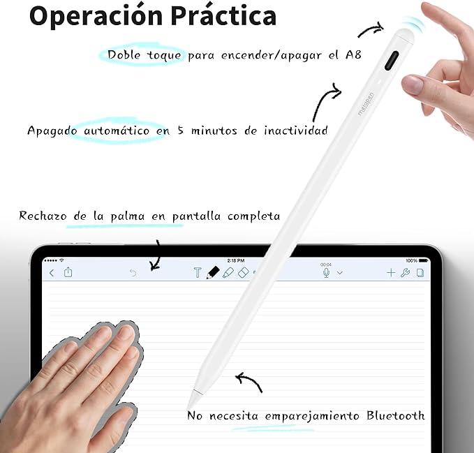 Metapen A8 Lapiz para Tablet iPad 2018-2023