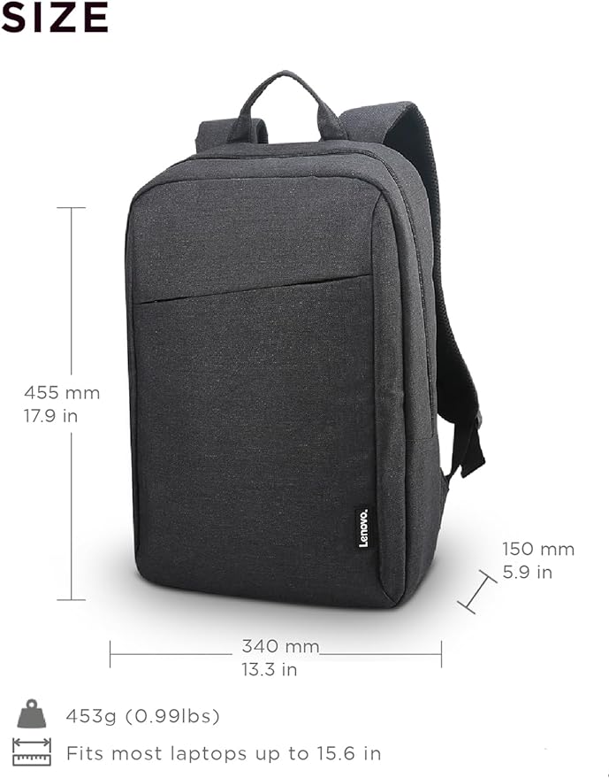 Lenovo B210 Casual - Mochila para Equipos portátiles de hasta 39,6 cm (15,6"), Color Negro Carbón