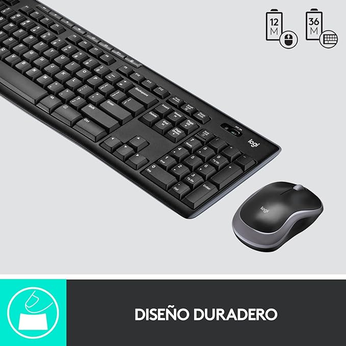 Logitech MK270 Combo Teclado y Ratón Inalámbrico para Windows