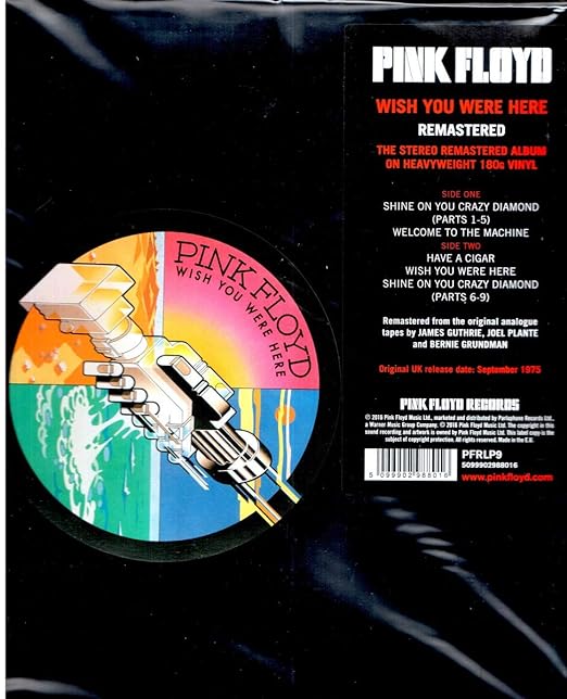 "Wish You Were Here" - Edición LP, Remasterizado - Pink Floyd