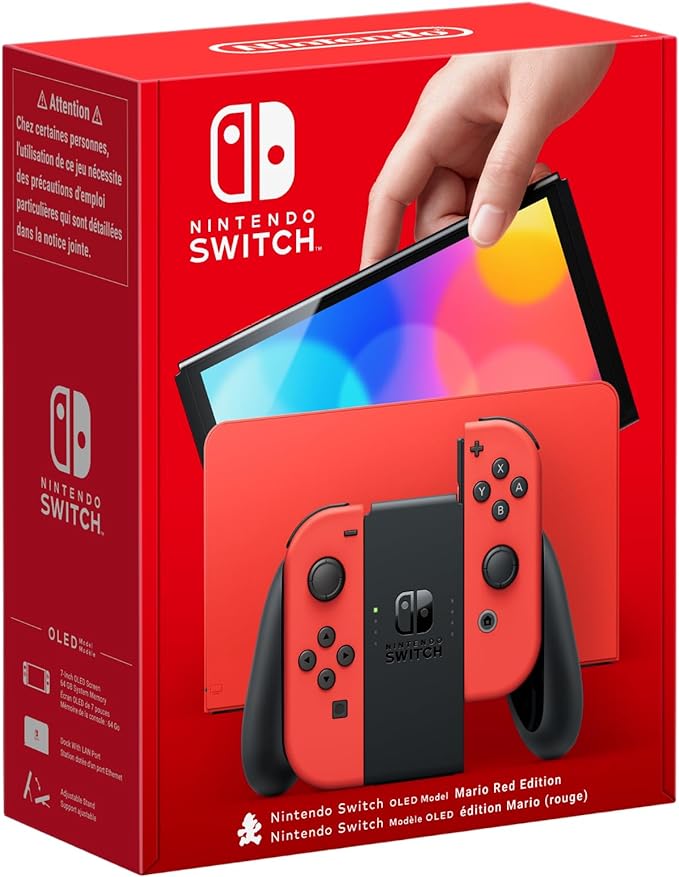 Nintendo Switch OLED Rojo (Edición Mario)