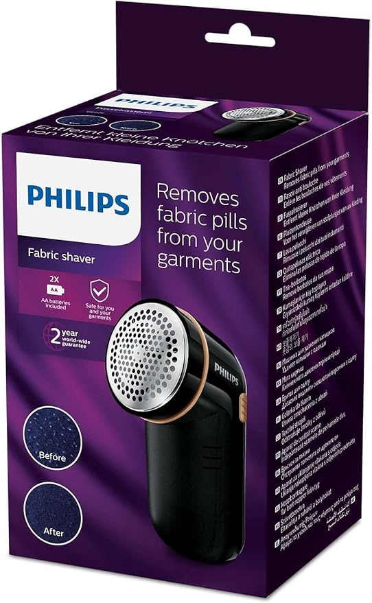 Philips GC026/80 Quitapelusas, Negro Y Dorado